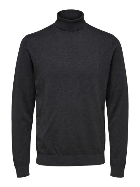 Пуловер SELECTED HOMME SLHBERG ROLL NECK, антрацит