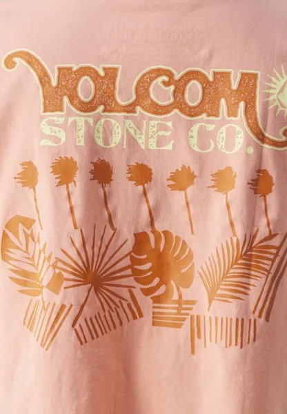 Футболка с принтом Pocket Dial Volcom, рифовый розовый