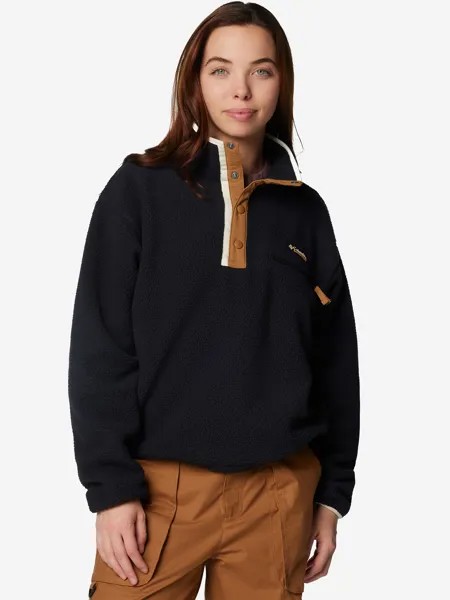 Джемпер флисовый женский Columbia Helvetia II Cropped Half Snap Fleece, Черный