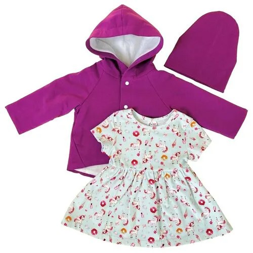 Комплект одежды Glamourchik, размер 26 (80-86), фиолетовый