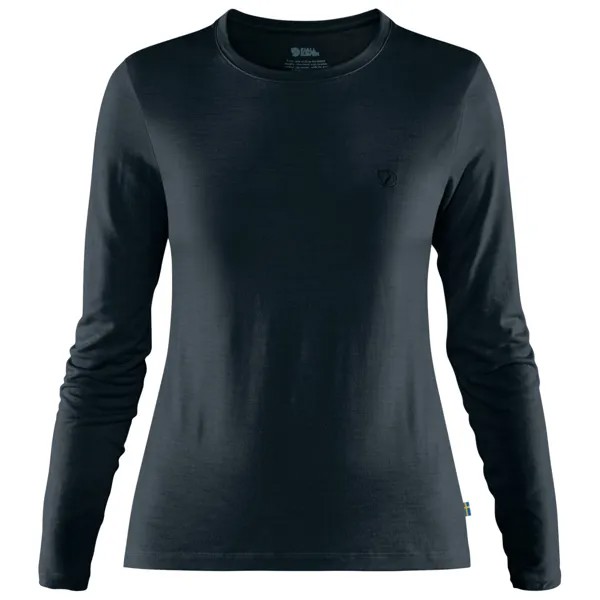 Лонгслив из мериноса Fjällräven Women's Abisko Wool L/S, темно синий