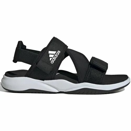 Шлепанцы adidas, размер 40.5, черный, белый