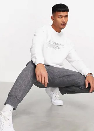 Белый флисовый спортивный свитшот с круглым вырезом Nike Court
