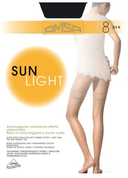 Чулки женские Omsa 186 Sun Light 8d-1 телесные L
