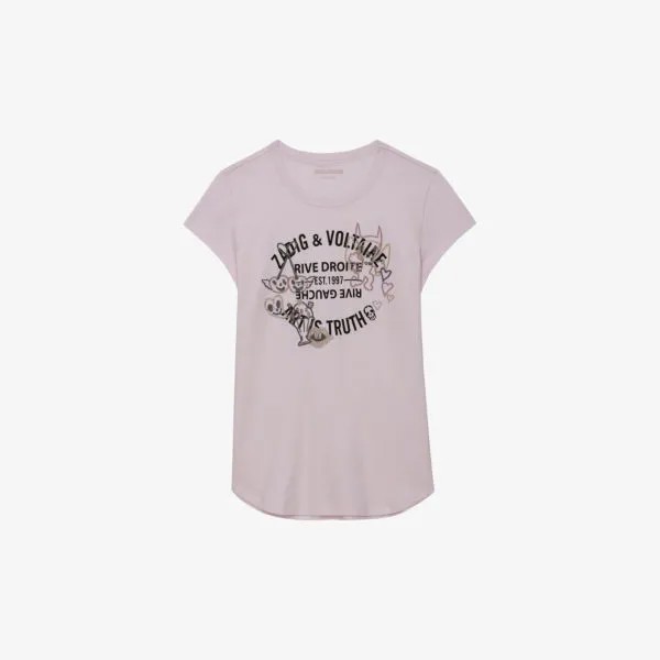 Хлопковая футболка woop с графичным принтом и короткими рукавами Zadig&Voltaire, цвет blanc