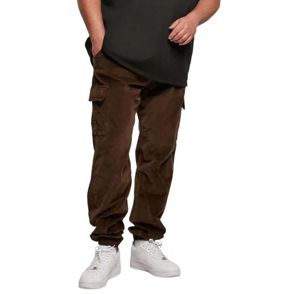 Джоггеры Urban Classics Corduroy Cargo Joggers, зеленый