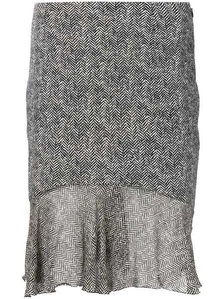 John Galliano Pre-Owned юбка с твидовым эффектом