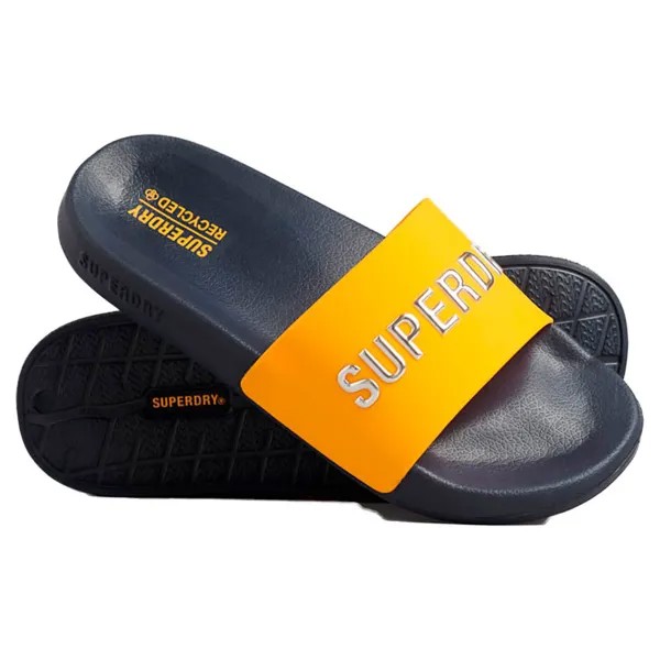Шлепанцы Superdry Code Logo Vegan Pool, желтый