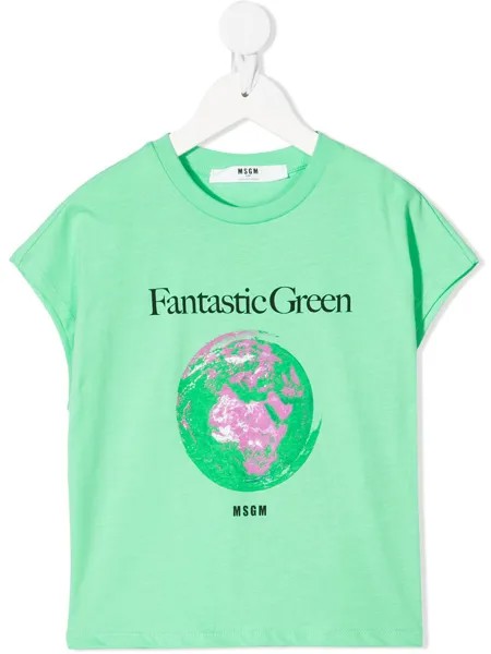 MSGM Kids футболка с графичным принтом