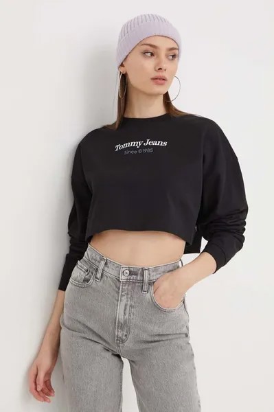 Толстовка с капюшоном Tommy Jeans, черный