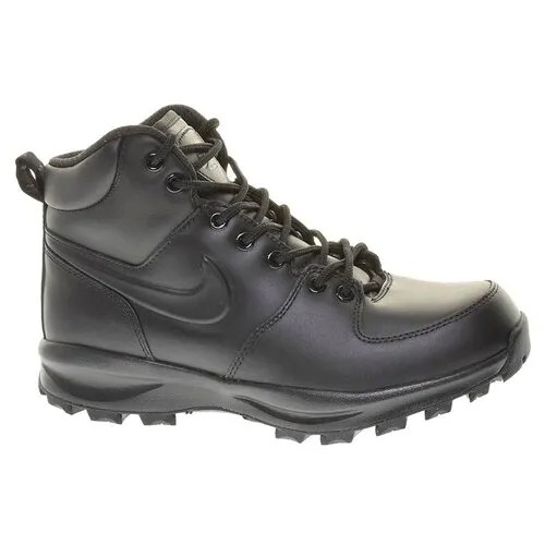 Ботинки Nike (Manoa leather) мужские демисезонные, размер 39,5, цвет черный, артикул 454350-003