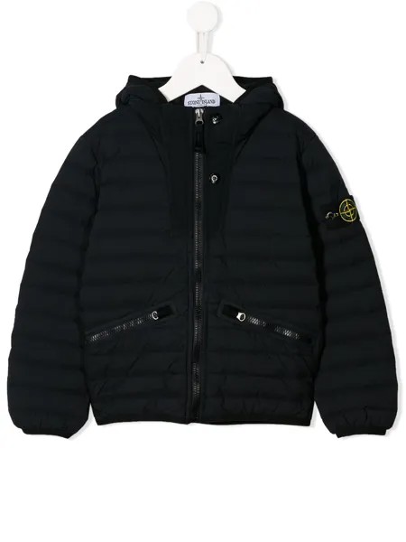 Stone Island Junior пуховик с капюшоном