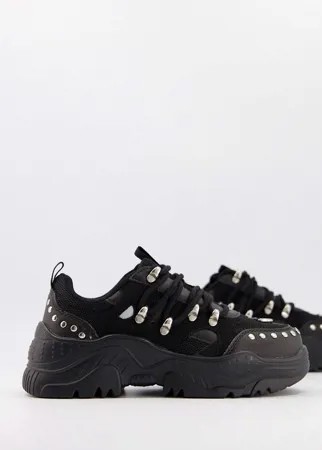 Черные массивные кроссовки с заклепками ASOS DESIGN Diazo-Черный цвет
