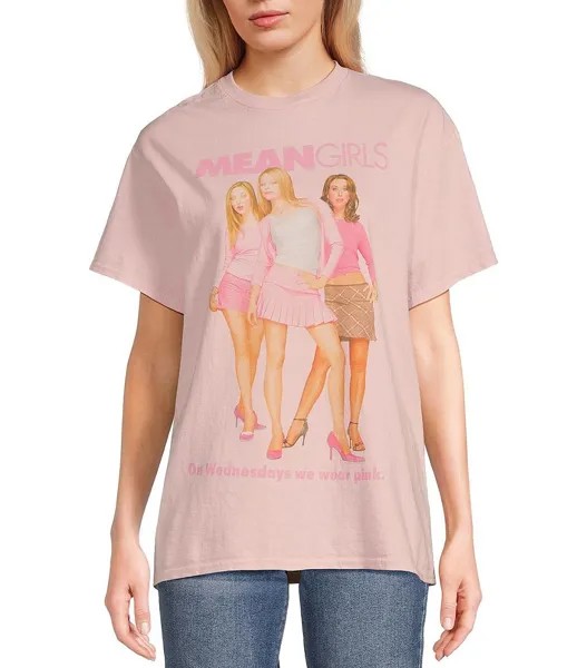 Объемная футболка с рисунком Junk Food Mean Girls, розовый