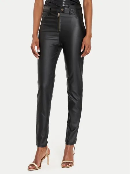 Брюки skinny fit из искусственной кожи Rinascimento, черный