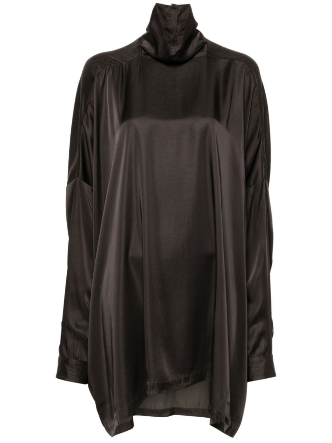 Rick Owens атласная блузка Tabard, черный