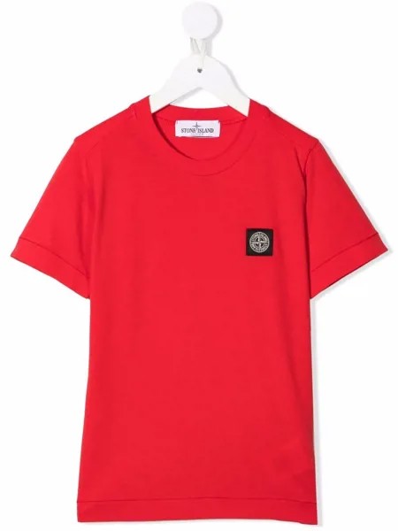 Stone Island Junior футболка с нашивкой-логотипом