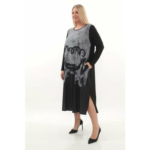 Платье Zedd Plus, размер 4XL, серый