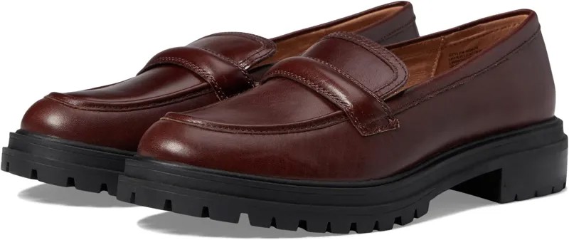 Лоферы The Bradley Lugsole Loafer in Leather Madewell, цвет Cherry Wood