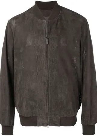 Brioni куртка-бомбер с перфорацией