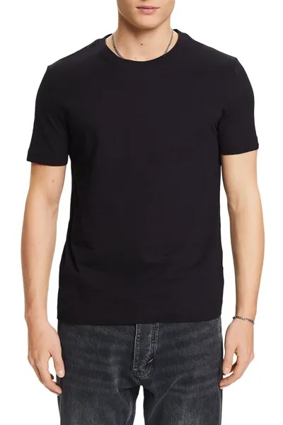 Хлопковые футболки с овальным вырезом, 2 шт Esprit, черный