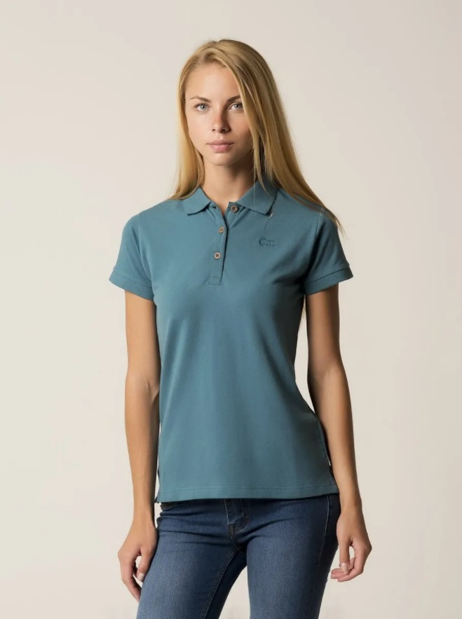 Футболка-поло женская Caterpillar Polo Blue синяя XS