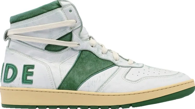 Кроссовки Rhude Rhecess High Skyline - White Green, белый