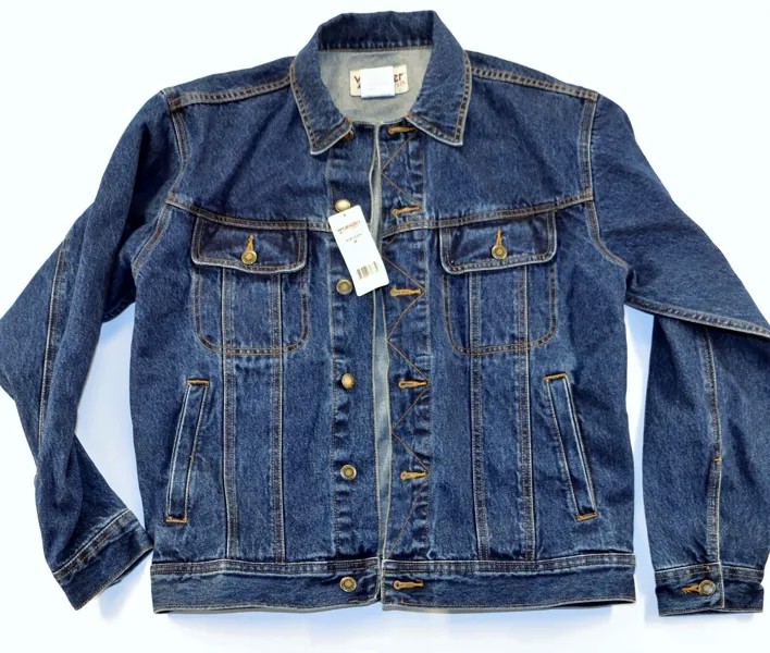 Новая мужская джинсовая куртка Wrangler Rugged Wear, размер L, цвет античный индиго, 14,5 унции