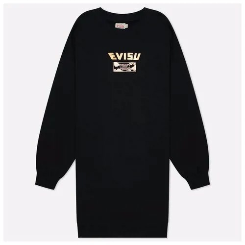 Женская толстовка Evisu All Over Printed Daicock Tunic чёрный , Размер L