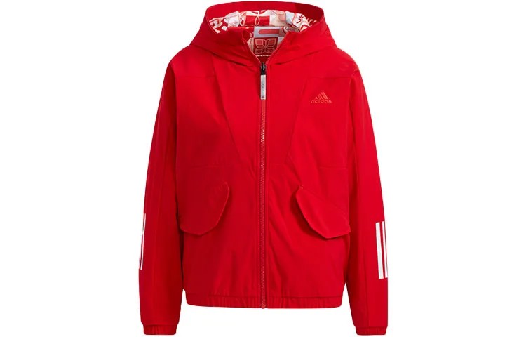 CNY Limited Двусторонняя спортивная куртка с капюшоном, красная Adidas