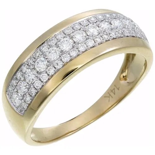 Кольцо с 53 бриллиантами из жёлтого золота R1199-2001 Sargon Jewelry