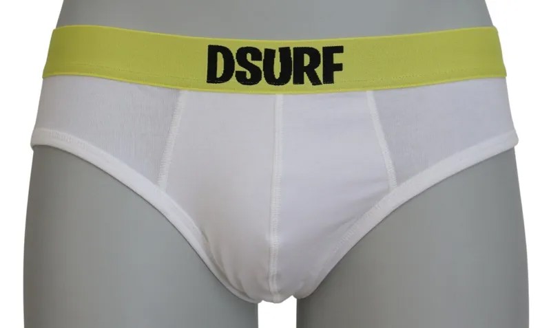 DSQUARED2 Undewear Белые хлопковые эластичные мужские трусы с логотипом DSURF IT5 / США M 80 долларов США