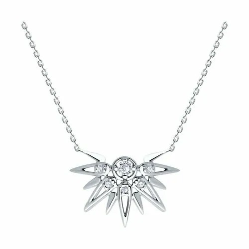 Колье Diamant, серебро, 925 проба, фианит, длина 43 см.