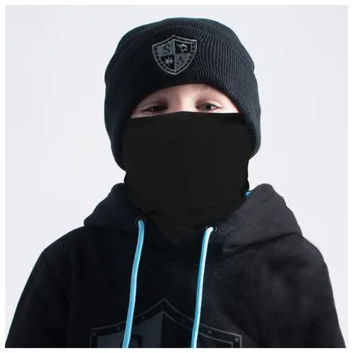 Бафф флисовый зимний с утеплителем SA Co. Solid Black Fleece Lined Face Shield