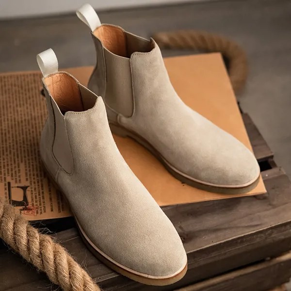 Ботинки Челси мужские кожаные, повседневные ботинки известного бренда, красивые ковбойские короткие сапоги