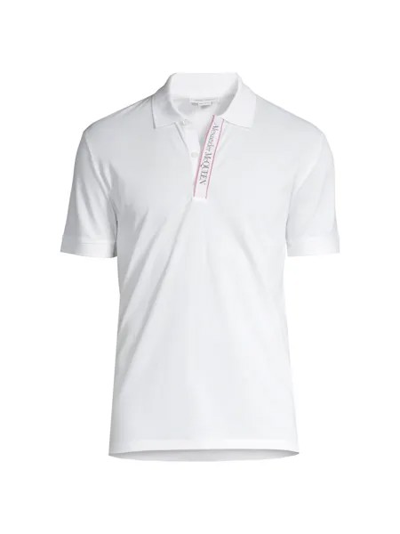 Рубашка поло с логотипом Alexander McQueen, белый