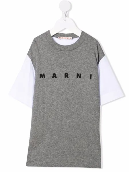 Marni Kids футболка с логотипом