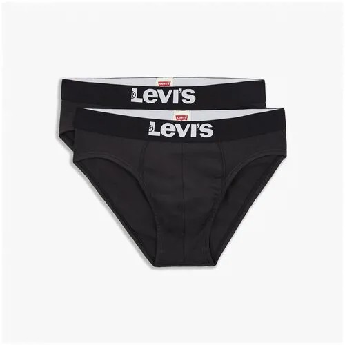 Комплект трусов брифы Levi's, размер S, черный, 2 шт.