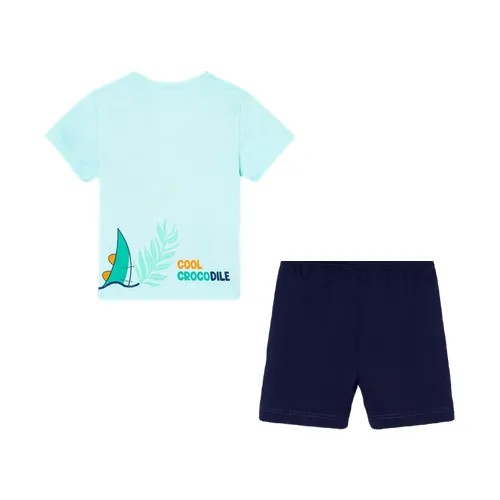 Комплект одежды  Luneva для мальчиков, футболка и шорты, повседневный стиль, размер 24, голубой