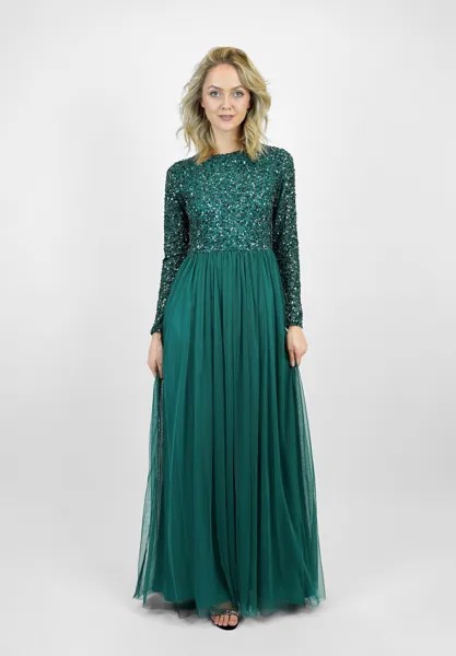 Вечернее платье Belle Lace & Beads, цвет emerald green