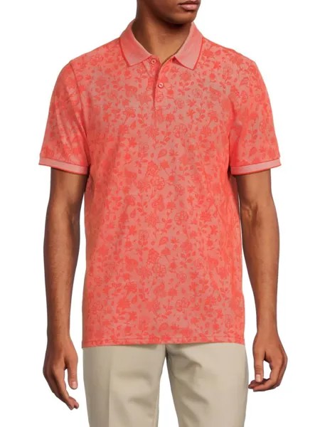 Поло с ботаническим носком Birdseye Ben Sherman, цвет Living Coral