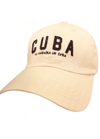 Бейсболка универсальная Be Snazzy CZD-0027 с нашивкой Cuba. Цвет бежевый. Размер 54-56