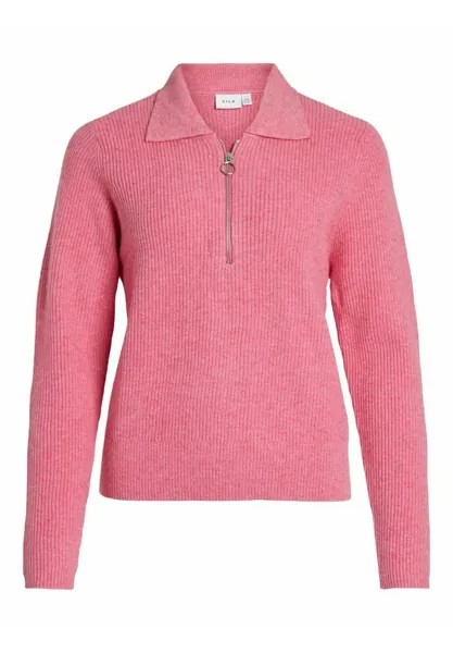 Свитшот VILA REISSVERSCHLUSS, цвет pink yarrow