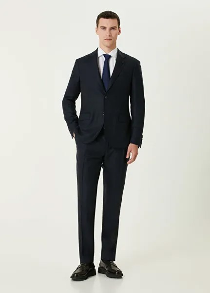 Шерстяной костюм в клетку Lardini, синий