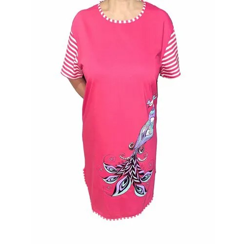 Сорочка , размер 48, рост 170-176, розовый