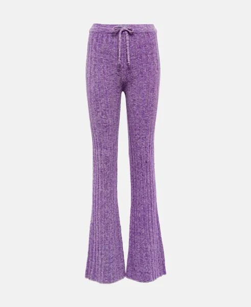 Шерстяные брюки Acne Studios, фиолетовый