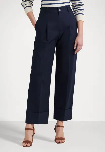 Тканевые брюки DOUBLE FACED COTTON ANKLE TROUSER Ralph Lauren, синий
