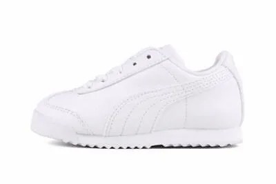 Детские кроссовки Puma Roma Basic White/Светло-серые (354260 14)
