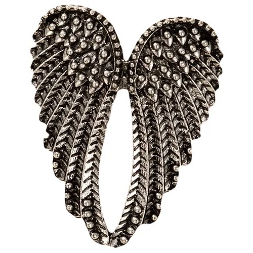 Кольцо Ангельские крылья, цвет черненое серебро, размер 16