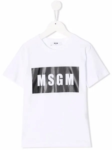 MSGM Kids футболка с логотипом